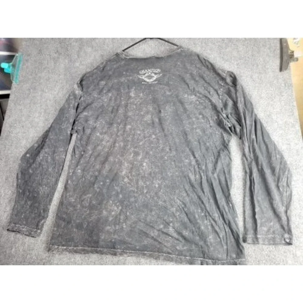 Vintage Y2K Harley Davidson Eagle Shirt Mens XXL Gray Roswell NM Grunge‎ Biker